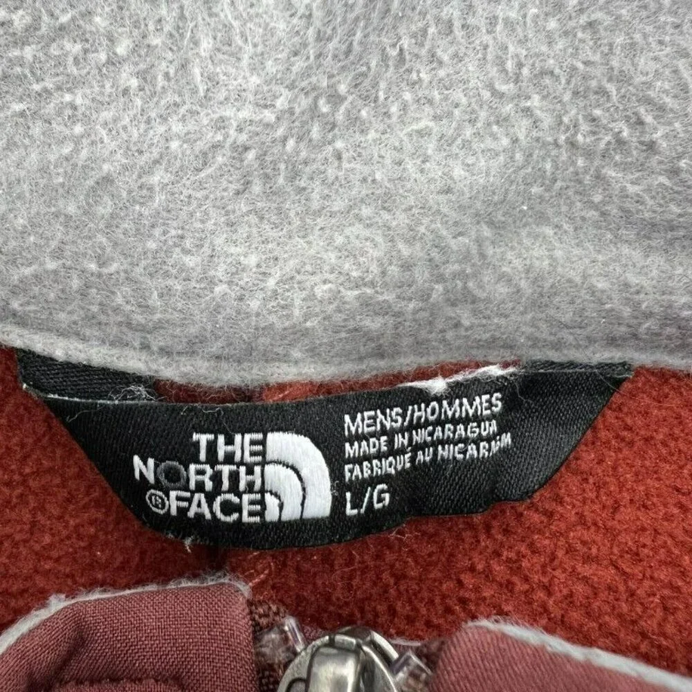 The North Face Apex Rust Red Soft Shell Fleece Lined Full Zip Men's Size Large - Picture 3 of 9